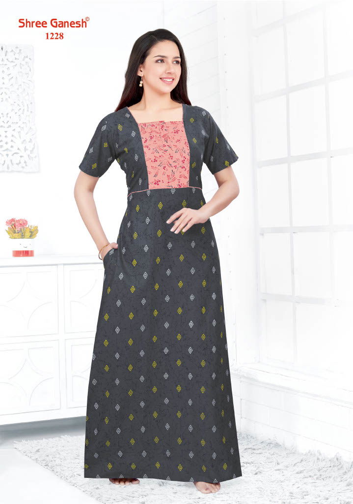 Kavya Vol 2 By Shree Ganesh Printed Cotton Nighty Wholesale Shop In Surat
